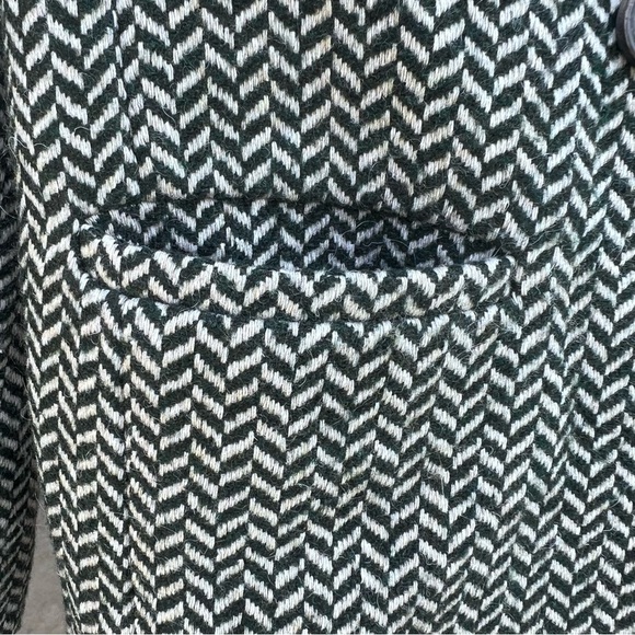 ANINE BING Fishbone Blazer Wool Blend Relaxed Fit Women’s XS Black/Green/White - Picture 12 of 15